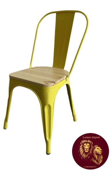 Silla Tolix C/asiento Madera