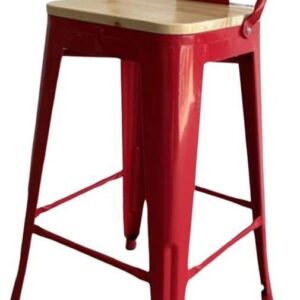 Taburete Tolix Asiento Madera