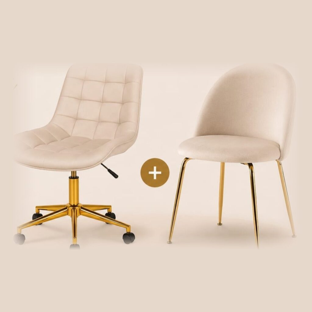 Combo Elegancia: Silla Serena + Silla de Oficina Royal Top Gold